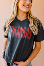 Load image into Gallery viewer, Arkansas Cropped Comfort Colors Tee
